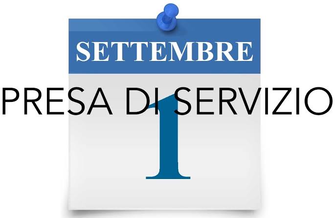 MARTEDÌ 1 settembre 2026 - PRESA DI SERVIZIO